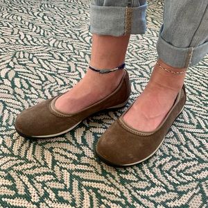 L.L Bean Brown Slip on Mary Janes